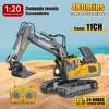 RC Excavator/Bulldozer 1/20 2.4GHz 11CH RC Construction Truck Engineering Vehicles with Light Music Christmas Gift Toys for Kids 2