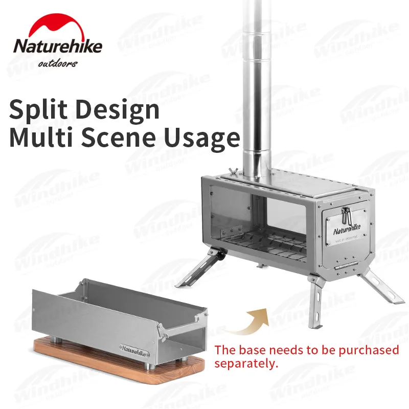 Camping Firewood Stove Heating Stove 1.8m Chimney Desktop Winter Outdoor Tent Multi-Function Oven Cooking BBQ Furnace