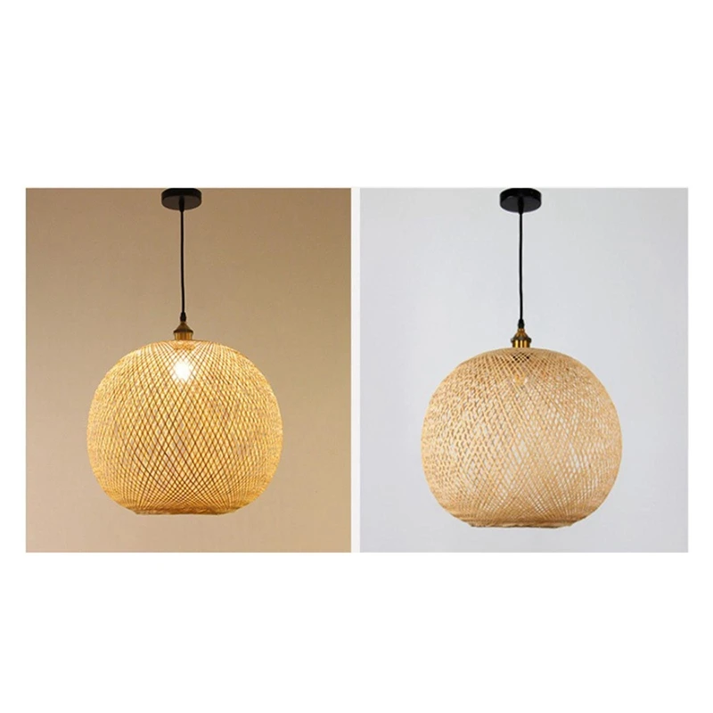 Woven Bamboo Pendant Light Creative Chandelier Rattan For Living Room Bar Retro Woven Pendant Light