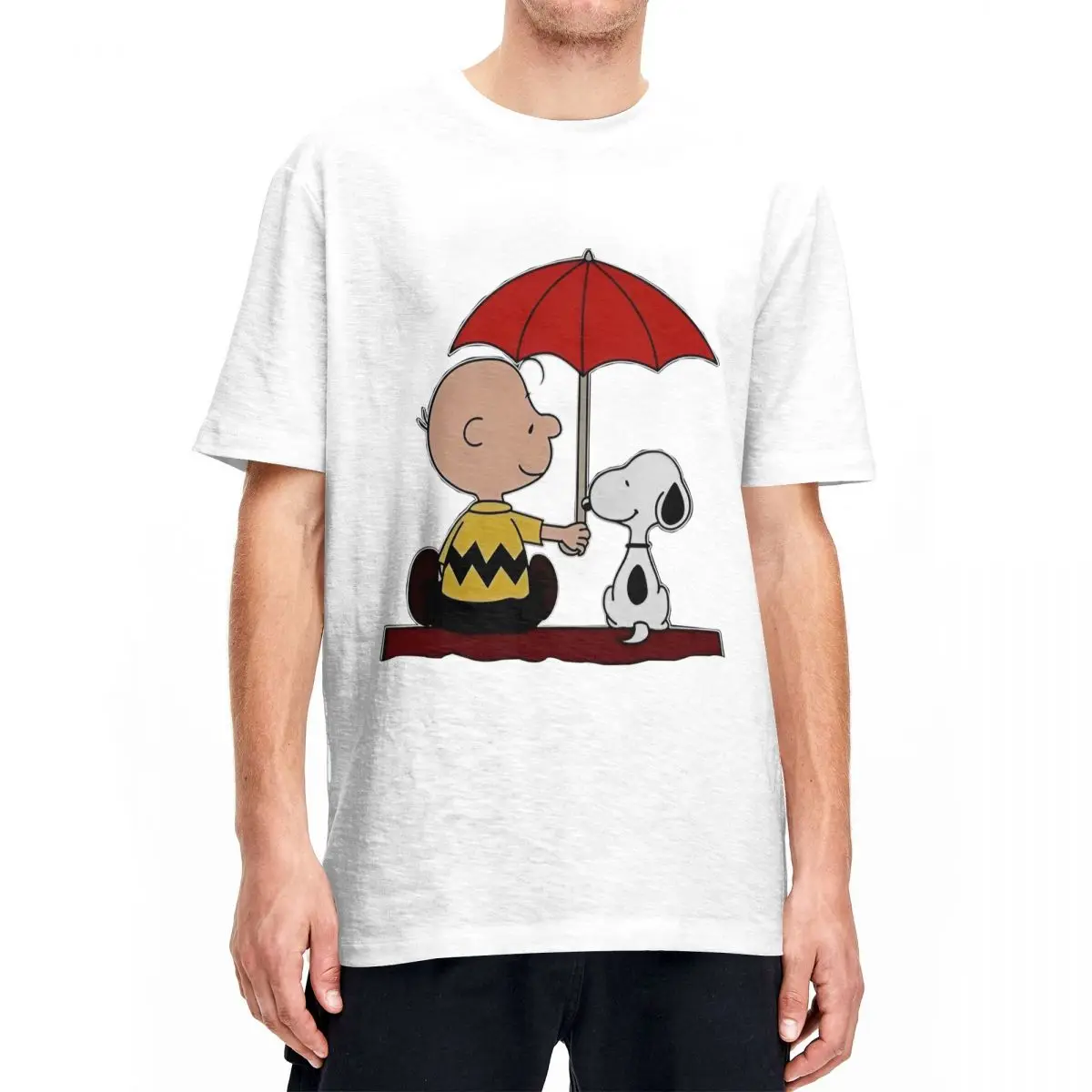 thumbnail image 1 of Camiseta de dibujos animados de Charlie Brown y Snoopy de Peanuts, camisetas divertidas de manga corta, camisetas de algodón puro con cuello redondo, camisetas de gran tamaño, 1 of 5