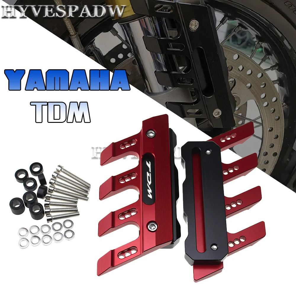 

With Logo For YAMAHA TDM 900 TDM900 Motorcycle CNC Accessories Mudguard Side Protection Block Front Fender Anti-Fall Slider