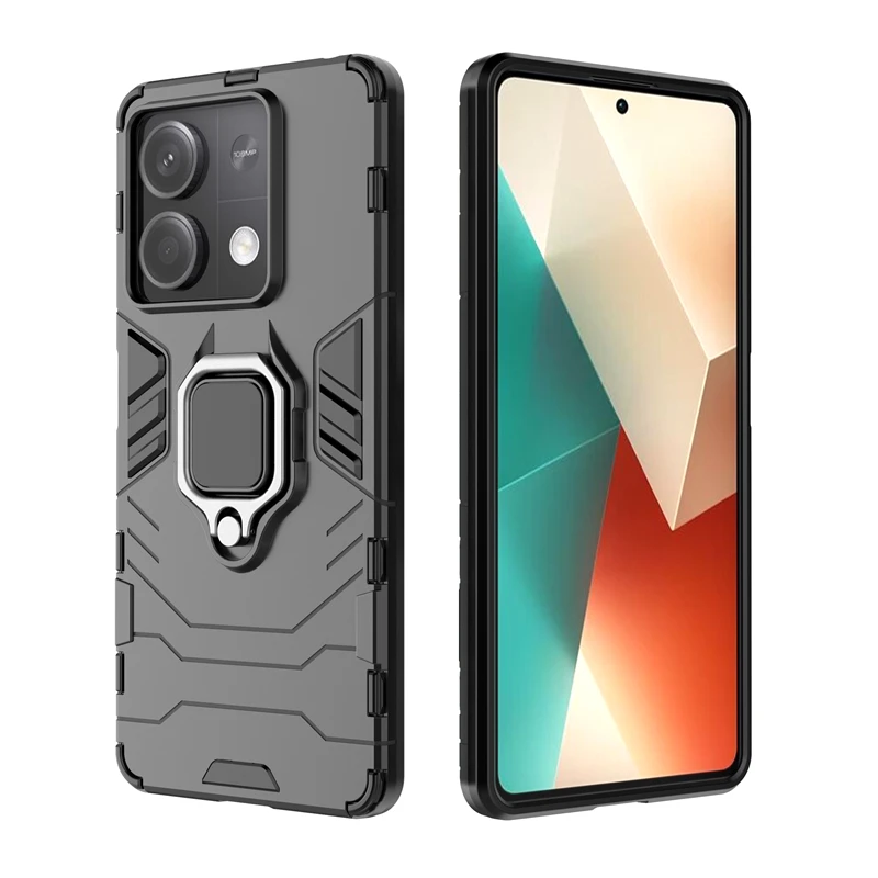 For 5G Case Cover Xiaomi Capas Shockproof Bumper Ring Magnetic Holder Fundas Redmi Note 13 Pro Plus_voghion.com