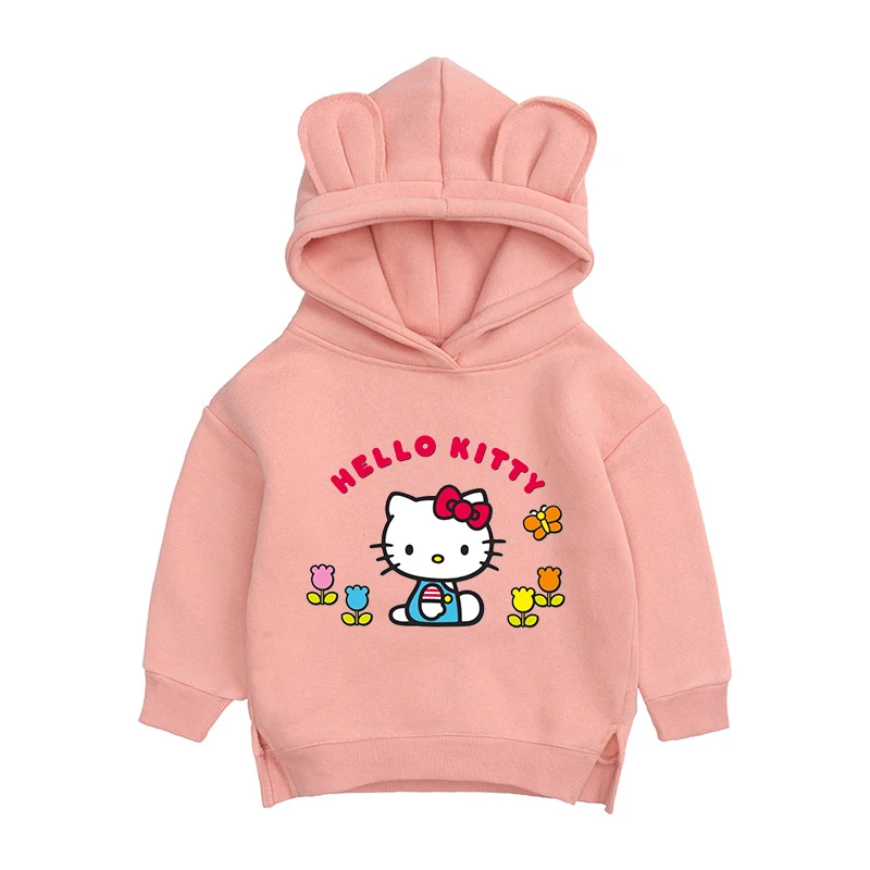 

Детское флисовое пальто с капюшоном «Hello Kitty»