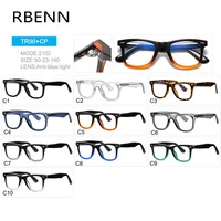 RBENN nouveau classique Anti lumière bleue lunettes de lecture hommes femmes mode Rivet carré presbytie lunettes lecteurs d'ordinateur + 1.5 1.75 4