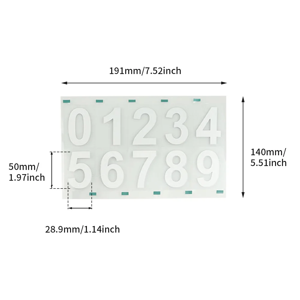 Fluorescent Stickers Luminous Wall Stickers Luminous Switch Stickers 4 Sheets/pack Reflective Mailbox Number Sticker