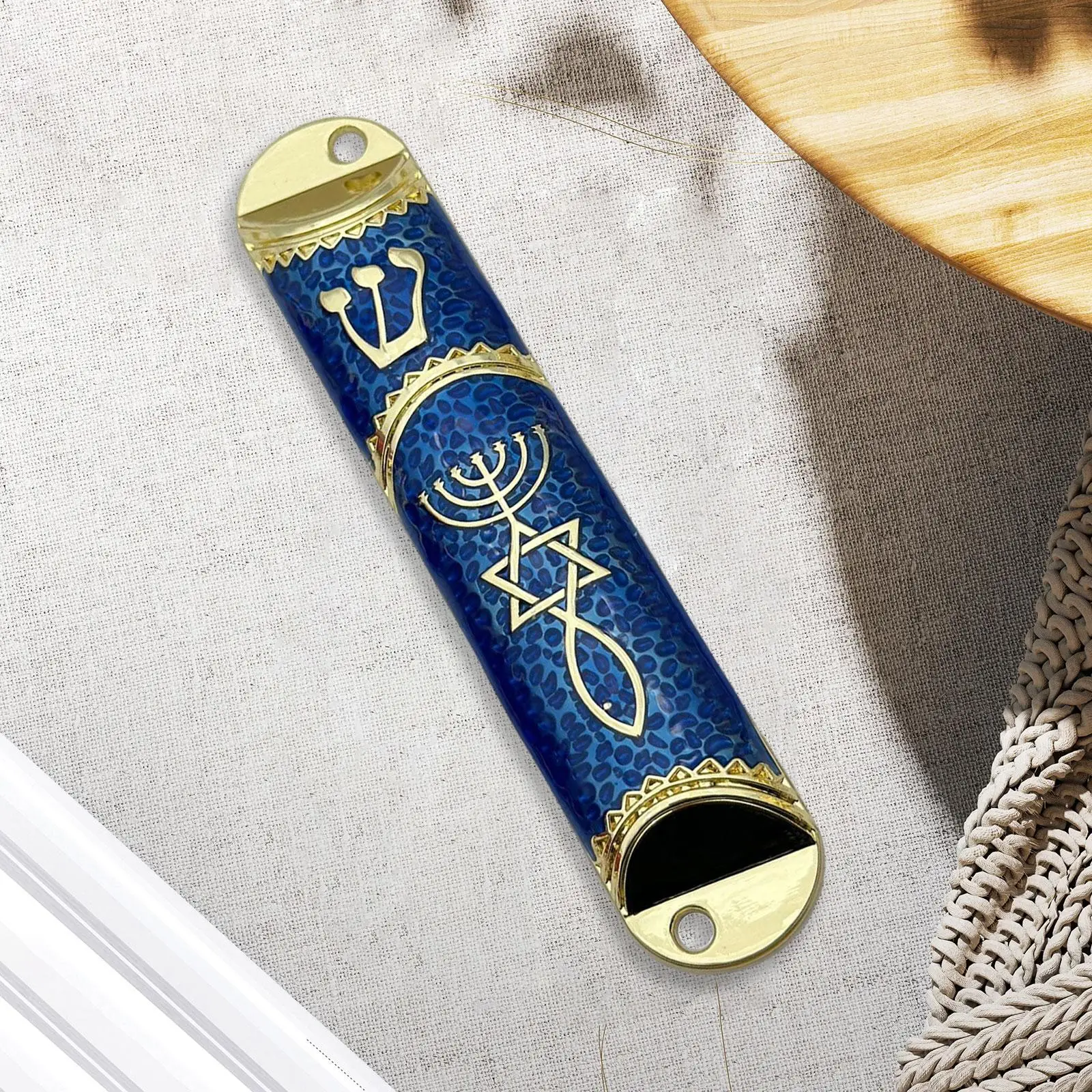 10.6cm Door Mezuzah Case Symbol of Prosperity Handcrafted Front Door Decoration for Welcoming and Protection Multipurpose