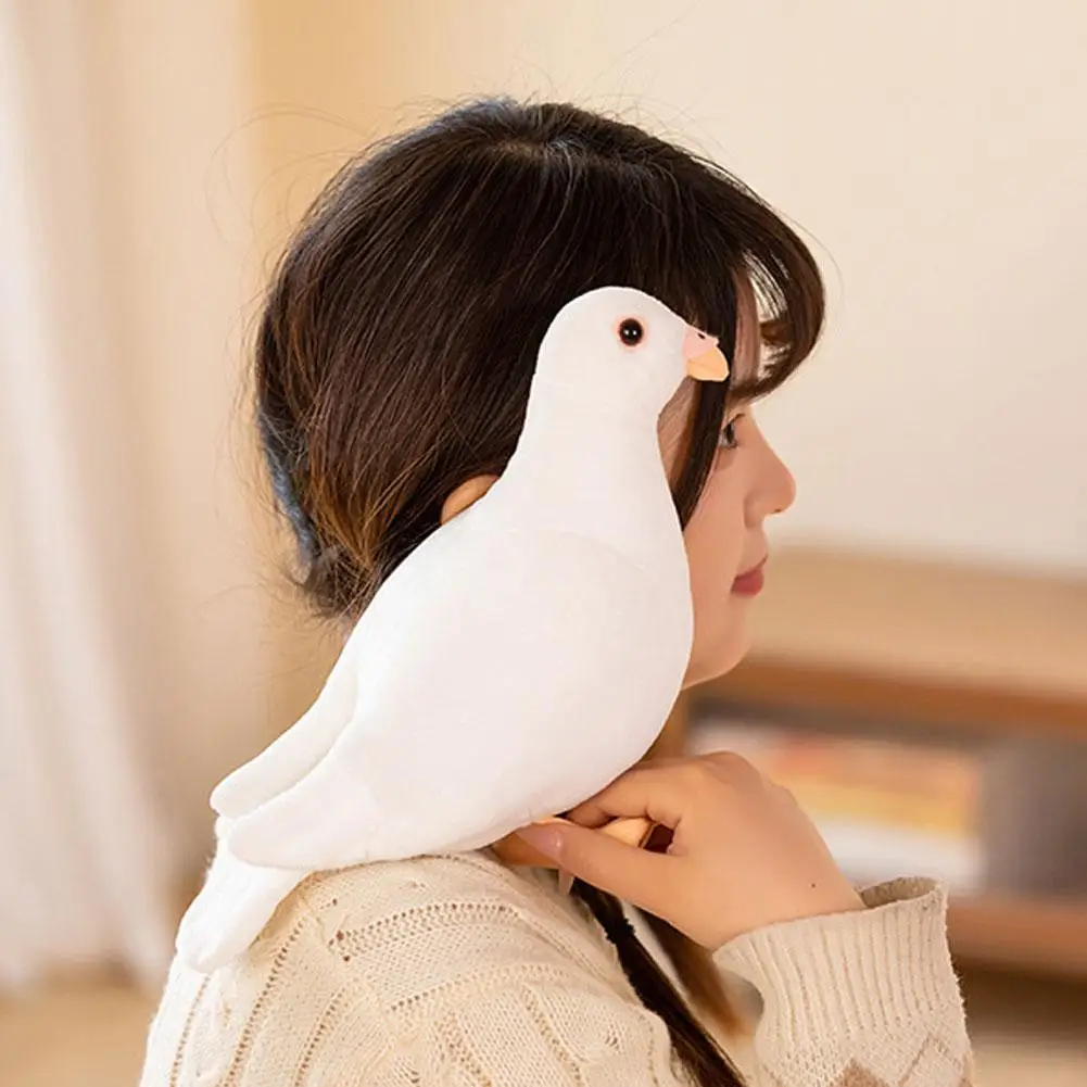 Plush Toy Plush Doll Toy Plush Doll Doll Toy Realistic Pigeon Plush Toys Soft Lifelike Grey And White Pigeons Birds Stuffed Animal Toy Collection And Gifts
