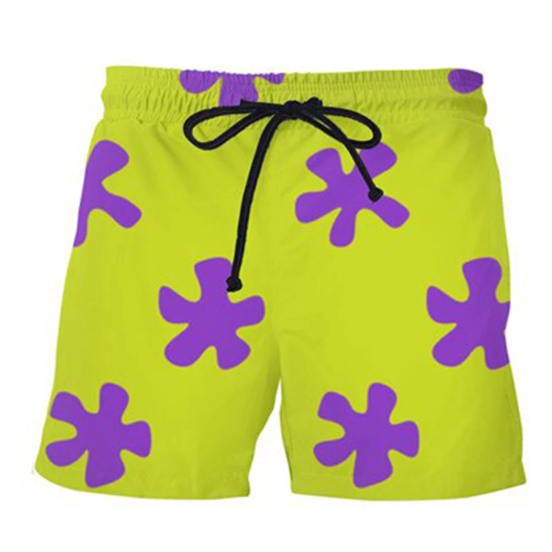 2024 Summer Men's Swimwear Shorts Print Beachwear Sexy Swim Trunk Men Swimsuit Surf Board Short Drawstring Trunk Quick Dry Short 2