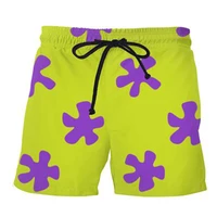 2024 Summer Men's Swimwear Shorts Print Beachwear Sexy Swim Trunk Men Swimsuit Surf Board Short Drawstring Trunk Quick Dry Short 2
