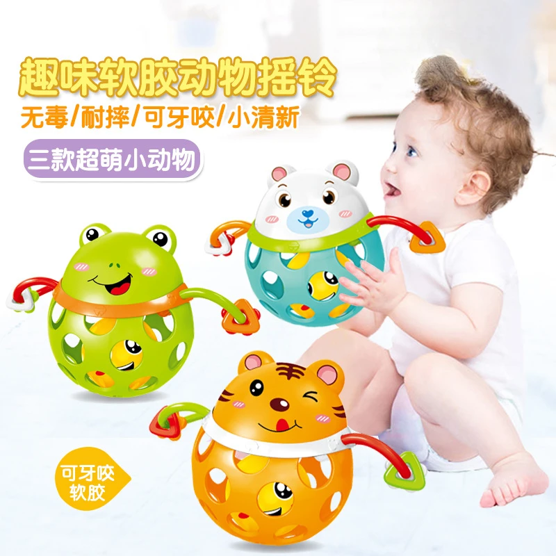 

Детские животные, мягкая резиновая игрушка-головоломка для детей 0-2 лет