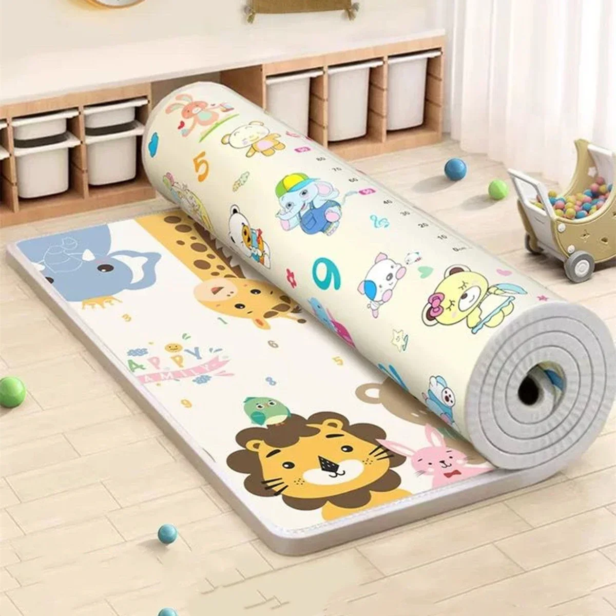 Non-toxic 1CM Thick EPE Baby Activity Gym Baby Crawling Play Mats Carpet Baby Game Mat for Children's Safety Rug Folding Sending