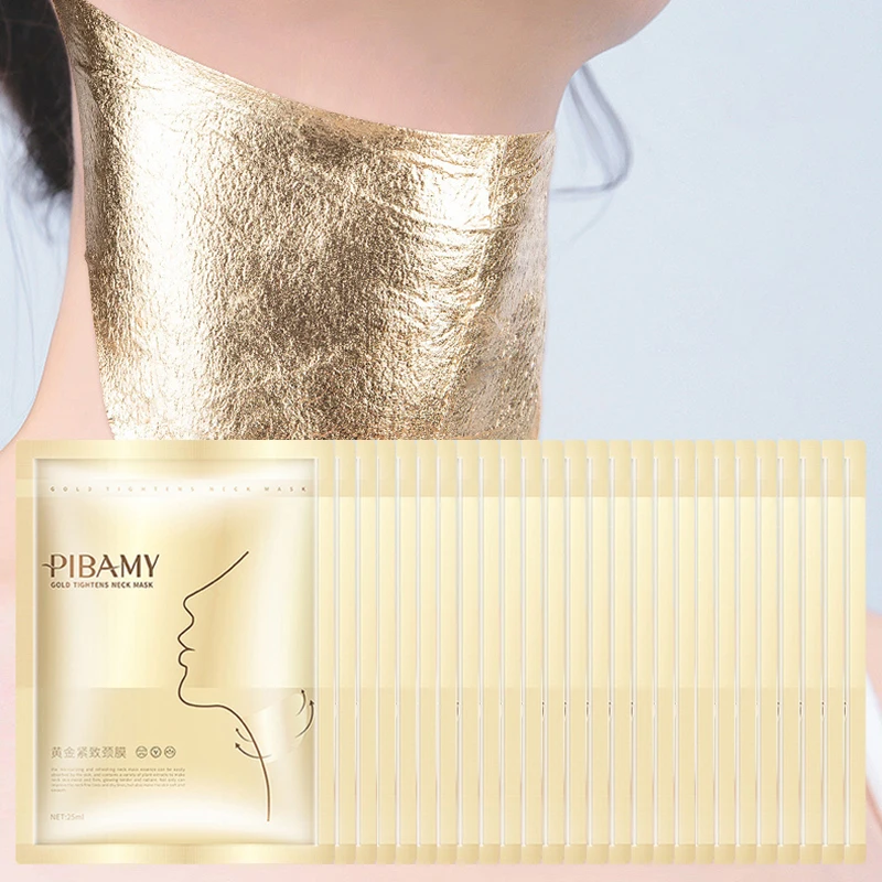 20pcs Gold Neck Mask Moisturizing Brightening Firming skincare Beauty