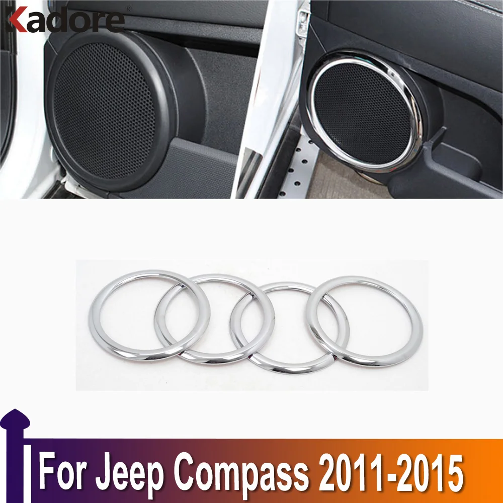 For Jeep Compass 2011 2012 2013 2014 2015 ABS Chrome Car Audio Speaker