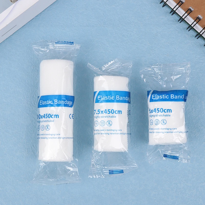 

1Roll Elastic Bandage For Wound Emergency Dressing Non-woven Fabric Hemostatic Bandage Disposable Wound Elastic Bandage