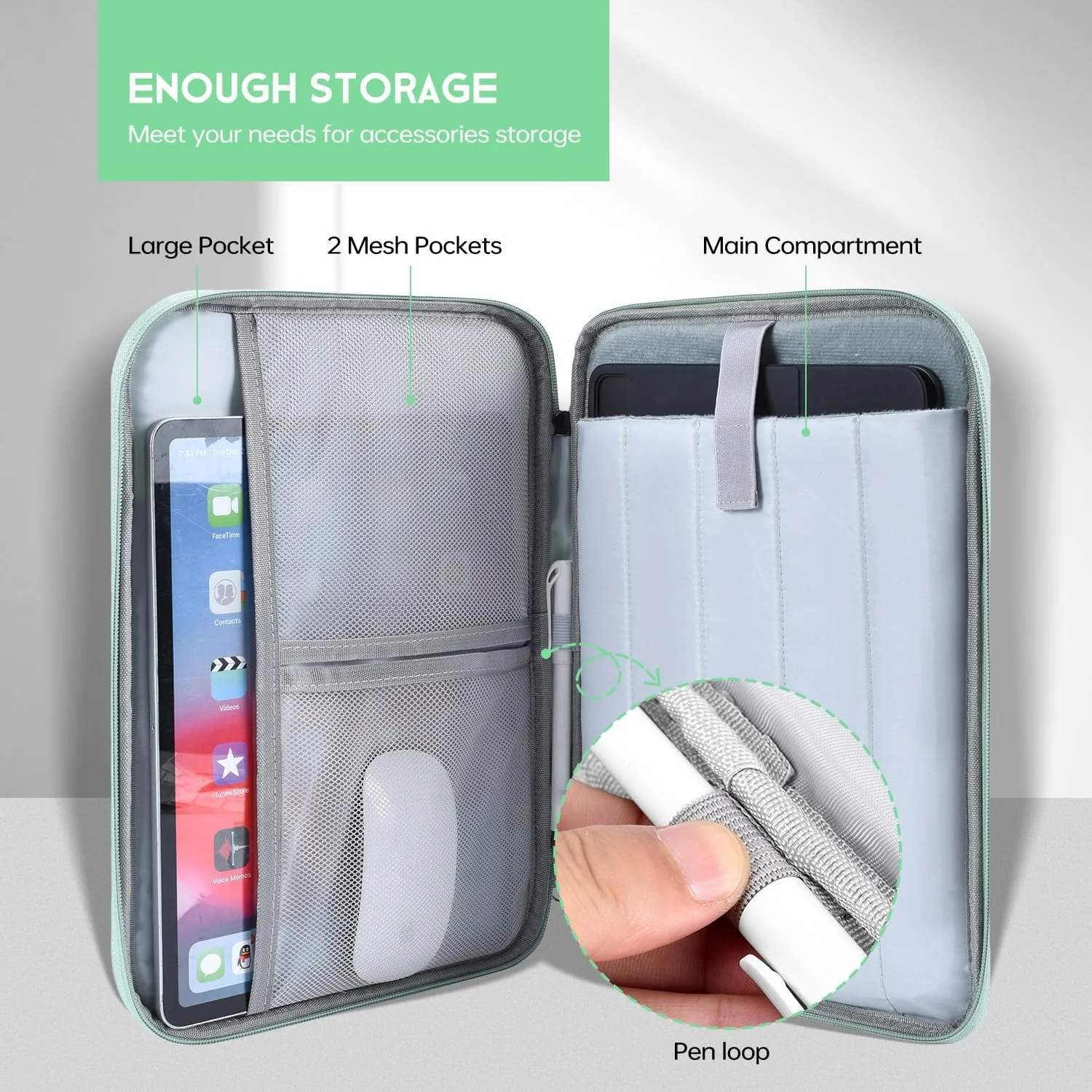Zipper Sleeve Pouch - Portable Shockproof Protective Case with Cover