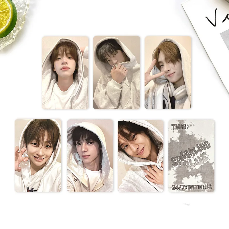 6Pcs/Set Kpop TWS Sparkling Blue Album Photocards SHINYU
