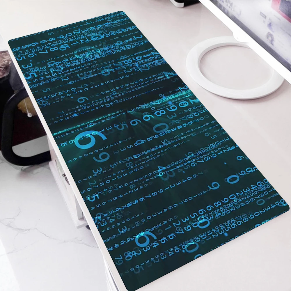 Matrix Binary Code Mouse Pad Gaming Accessories Table Gabinete Gamer ...