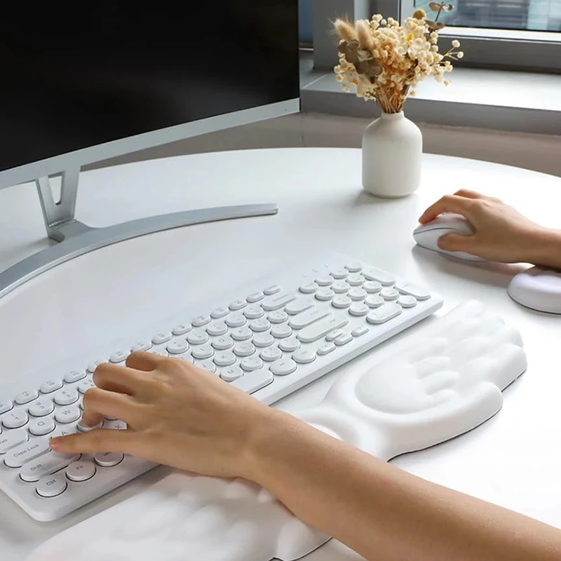 Mechanical Keyboard Mouse Wrist Rest PC Computer Keyboard Laptops Angel Wing Memory Foam Mouse Cushion Support Pad Wrist Support