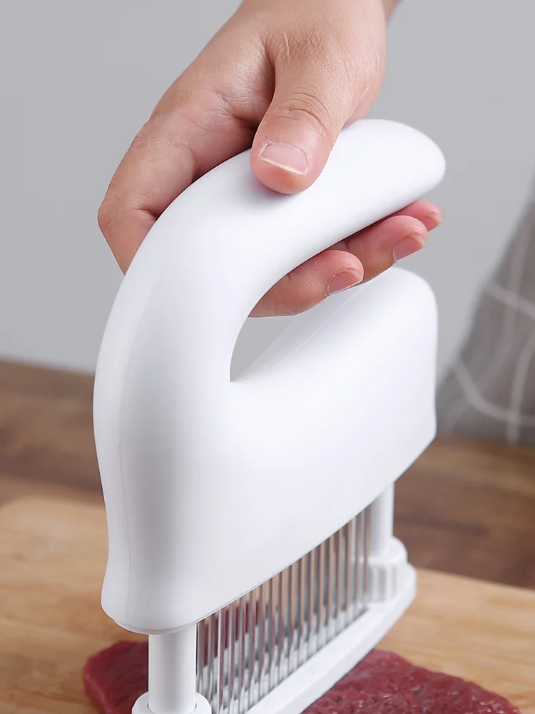 Meat Tenderizer 48-pin Knocking Meat Piercing Taste Needle Household Steak Hammer Stainless Steel Beating Tool Meat Tenderizer