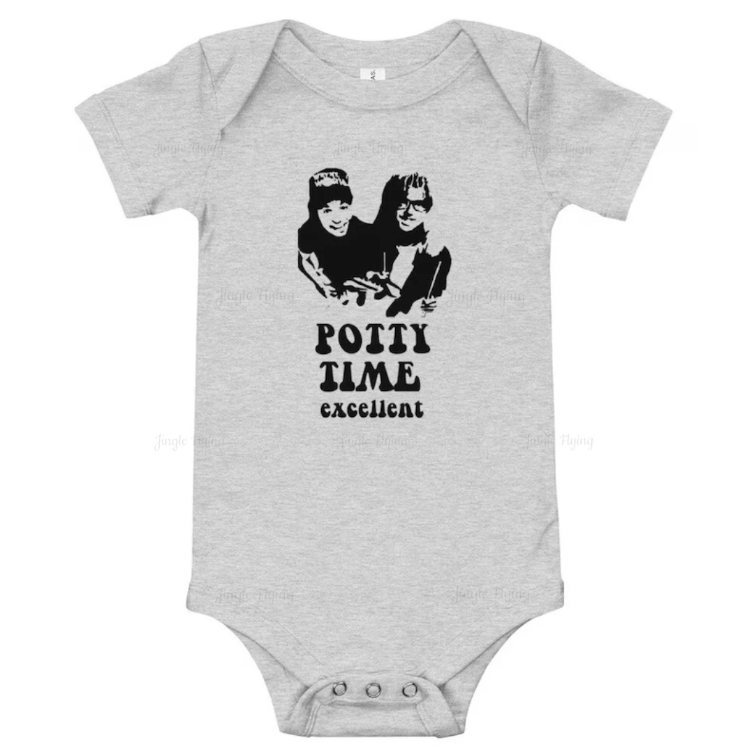 Potty Time Eccellente Tuta Per Bebè Tutina Grafica Rock Pagliaccetti Pre-Ristretto Del Mondo Di Wayne