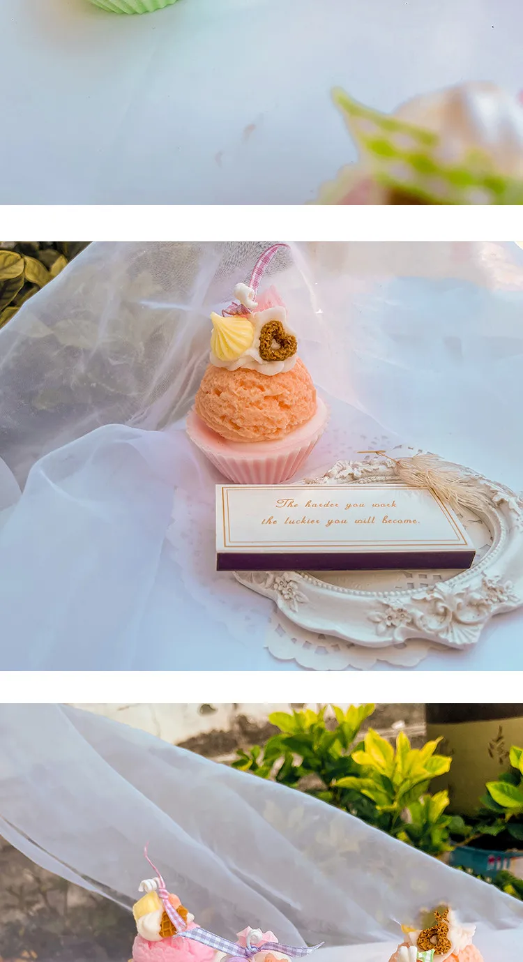Description Picture 4 of itemCup Cake Silicone Mold 3D Candle Ice Cream Scented Soap Cone Muffin Birthday Gift Bedroom Diffused Stone Summer Wedding Decor