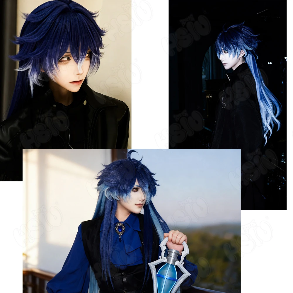 フリンズ コスプレウィッグ HSIU ブルー混合ライトブルー ロングヘア