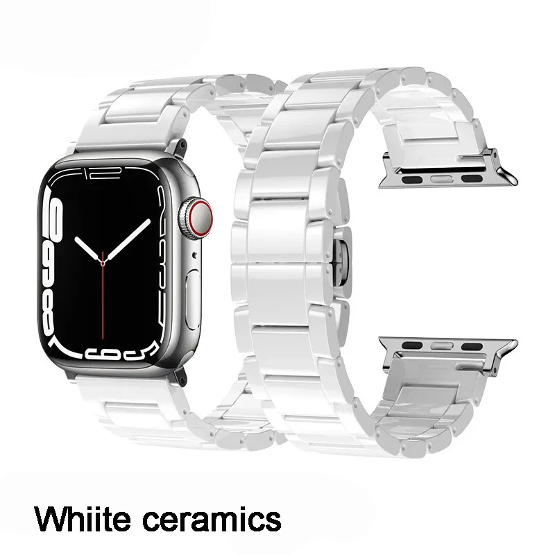 

Ceramic Metal strap for Apple watch Ultra 49mm 8 7 45mm 41mm Replacement bracelet Wristband for iwatch 6 5 4 3 SE 44mm 42mm 40mm