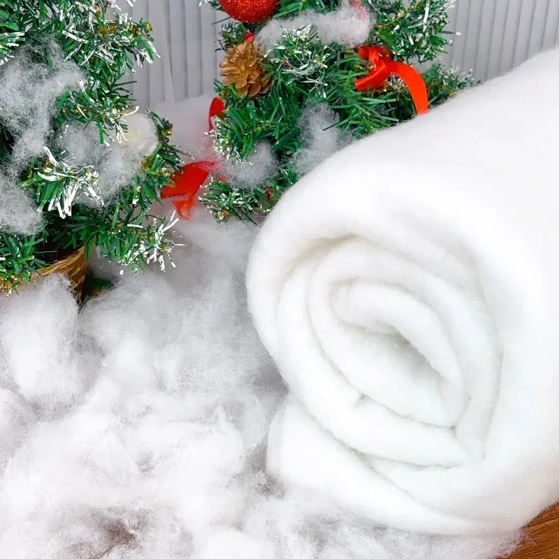 Description Picture 5 of itemArtificial Christmas Snow Roll White Snow Mat Soft Cotton Snow Blanket Prop Xmas Tree Village Backdrop Mat Christmas Decoration