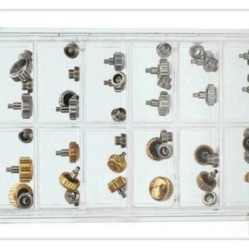 Professional 48PCS Watch Stem Assortment - Organized Repair Kit with Storage Case
