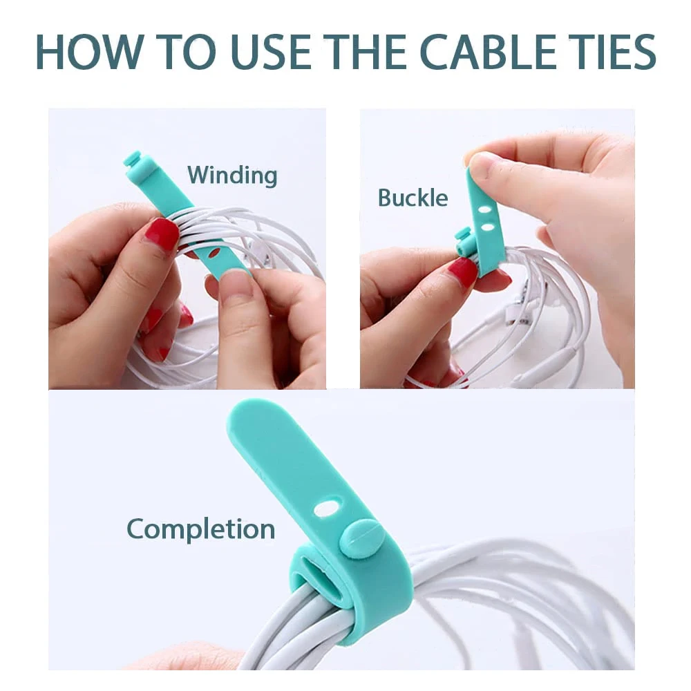 Silicone Cable Winder Organizer for Earphone and Phone Charging