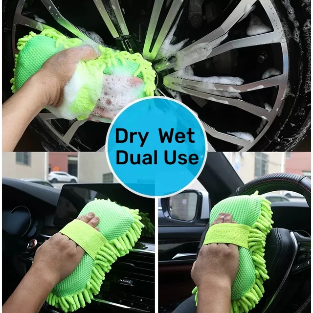 Microfiber Car Washer Sponge Cleaning Car Care Detailing Brushes Washing Towel Auto Gloves Styling Accessories 5