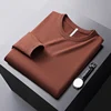 Winter Fashionable Warm Sweater Men's Elastic Cold-Resistant Clothes Casual Pure Color All-Matching round Neck Sweater 1