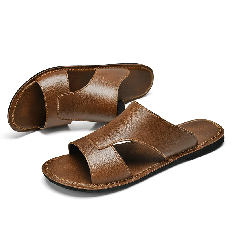 men's shoes high quality comfortable soft sole soft surface men's sandals simple casual Anti slip beach sandals slippers men