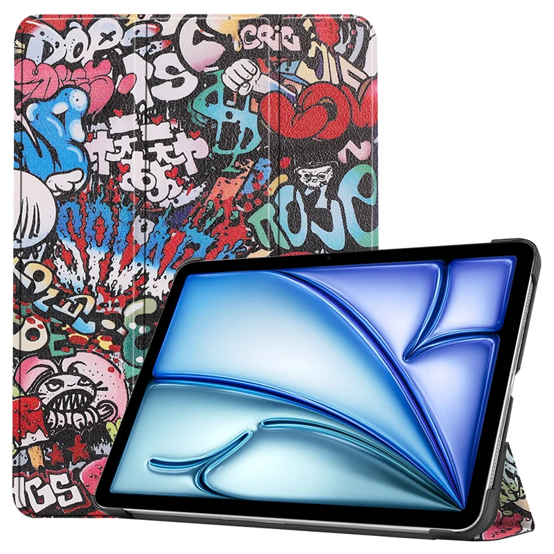 Premium Magnetic Folding PU Leather Tablet Cover for 11 Apple iPad Air 2024 - Kid-Friendly Design