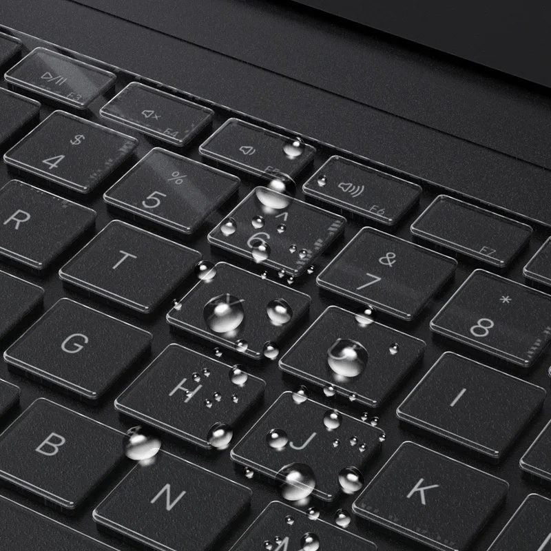 MUBUY Copri Tastiera In Silicio Per Microsoft Surface Laptop Go 3/2/1 (12,4 Pollici, Modello 2023-2020) - Antipolvere E Impermeabile, Layout US (Nero) - 3