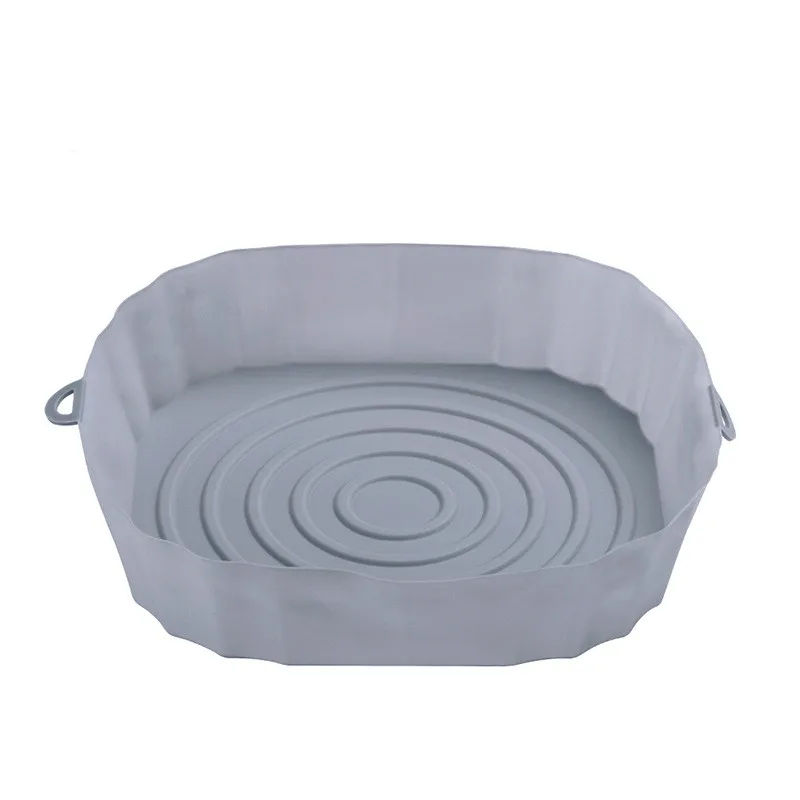 

Home Kitchen Air Fryer Silicone Baking Pan High Temperature Resistant Fryer Mat for Air Fryer Roast Meat Microwave Heating Food