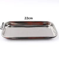 1PC Stainless Steel Cosmetic Storage Tray Tattoo Equipment Tray Doctor Surgery Dental Tray Fake Nail Tray Tool 2