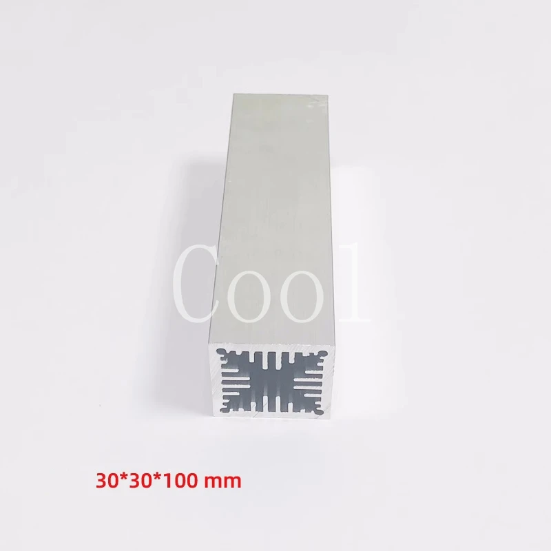 Triode Heat Sink With Fan 30*30*50/100mm Powerful Electronic Tube Radiator Wind Tunnel Aluminum Heat Dissipation