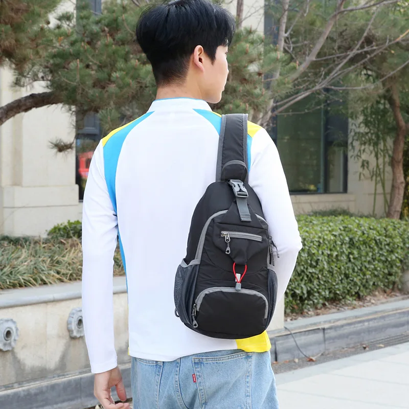 Nylon Chest Bag Running Jogging Phone Pouch Belt Bags for Men