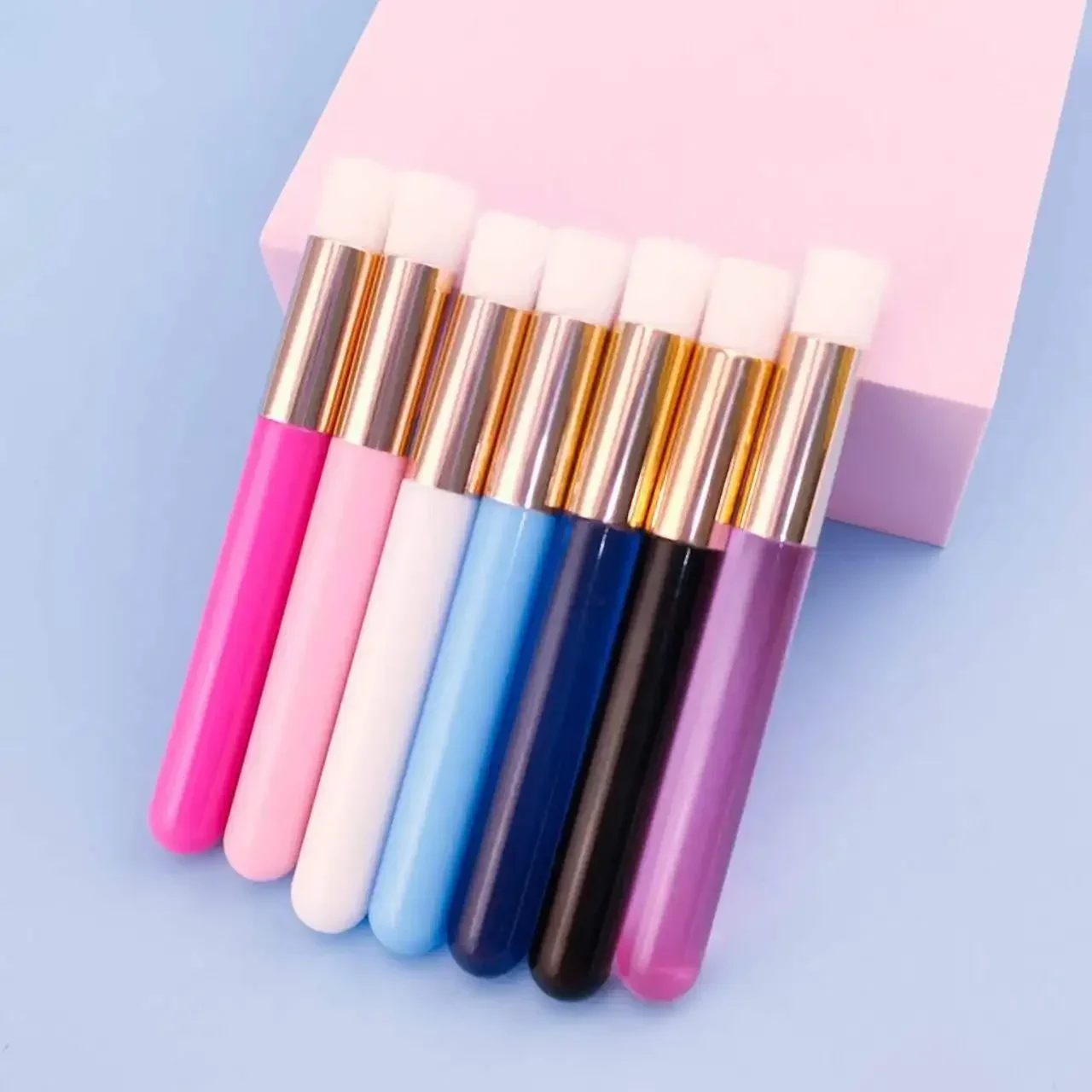 Makeup Brush Soft Eyelash Extension Cleaning Brush Crystal Bead Handle Nose Blackhead Remover Brush Makeup Tool