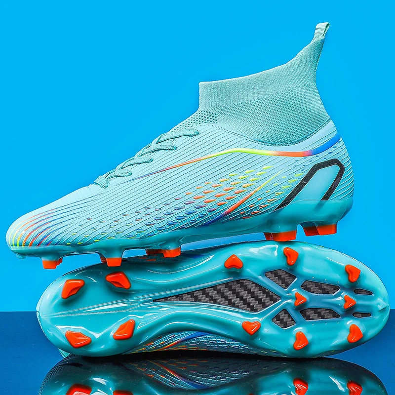 Professional Men's High Ankle Football Boots - Advanced Outdoor Soccer Cleats 2023 Edition