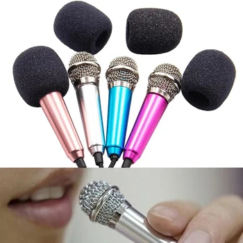 휴대용 3.5mm 스테레오 스튜디오 금속 마이크, 노래방 3.5mm 미니 마이크, KTV 스마트폰 노트북 PC 데스크탑 핸드헬드 오디오 마이크