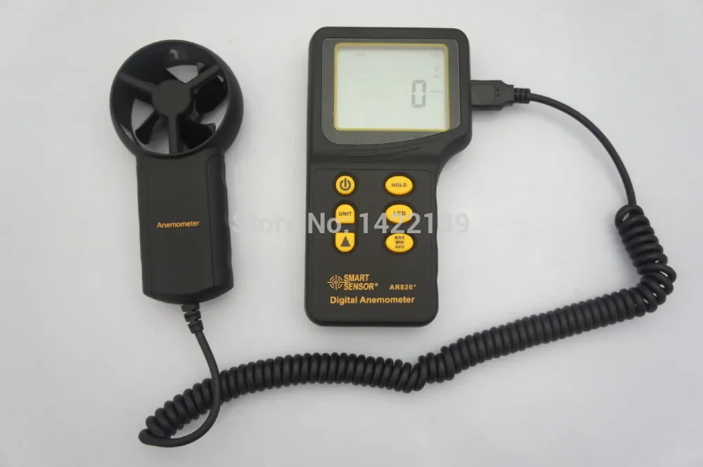 AR826+ Digital Anemometer Air Flow Meter Wind Speed Gauge Tester with LCD Display for HVAC Weather Measurement detail image 6