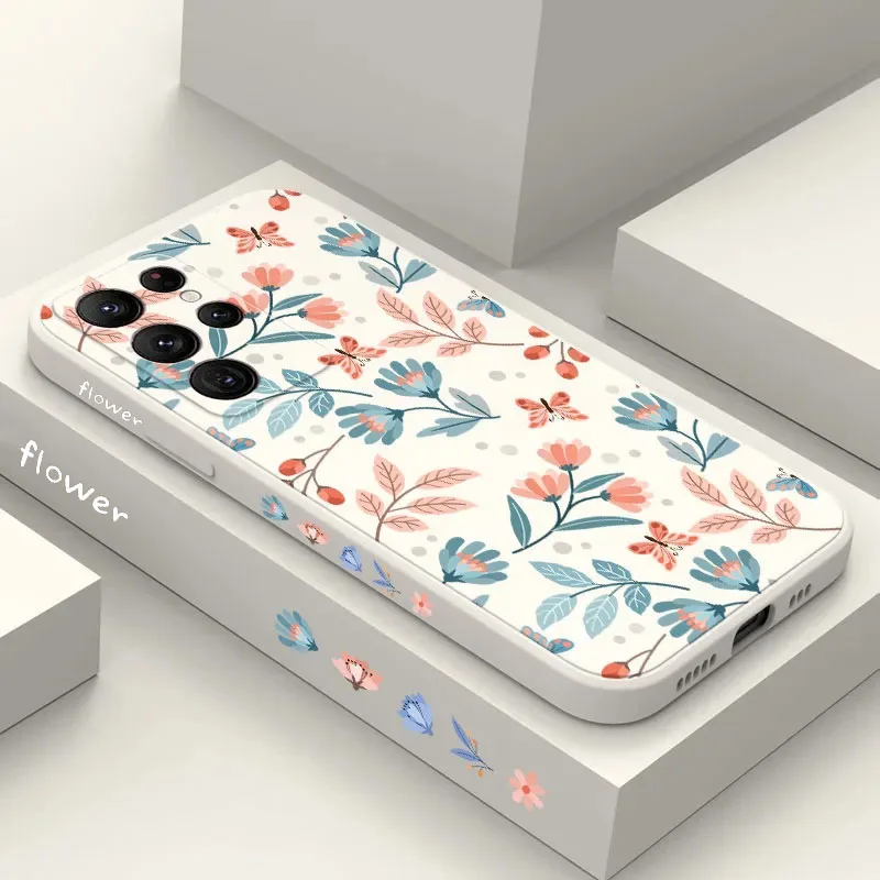 thumbnail image 1 of Romantic Garden Leaves Phone Case For Samsung Galaxy S23 Ultra S22 Plus S21 S20 FE A14 A34 A54 A13 A23 A33 A53 A32 A52 A72 Cover, 1 of 5