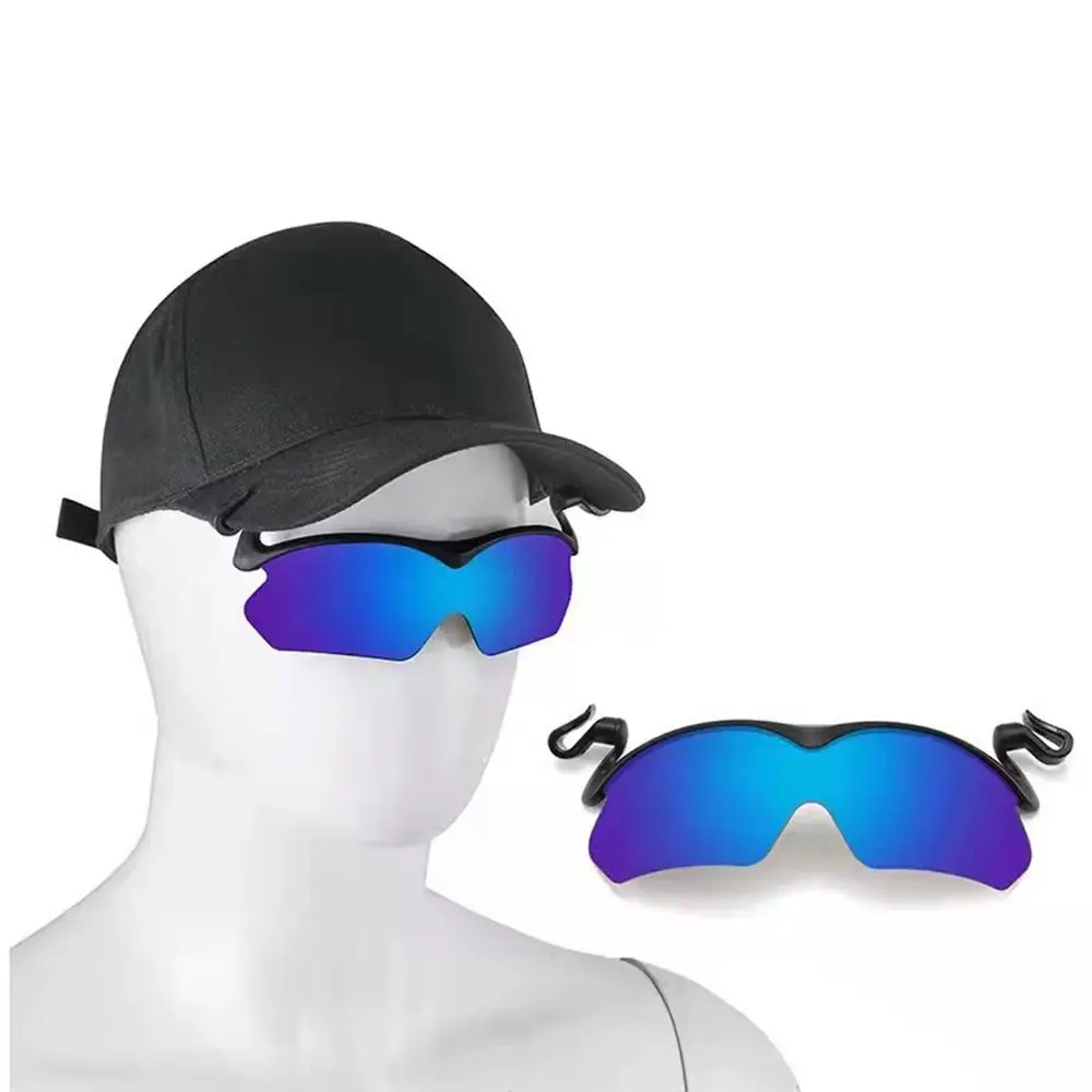 Clip Cap Sports Sunglasses, Clip On Hat Polarized Sunglasses, Flip-Up Cover UV Protection Fishing Cycling Outdoor Sunglasses
