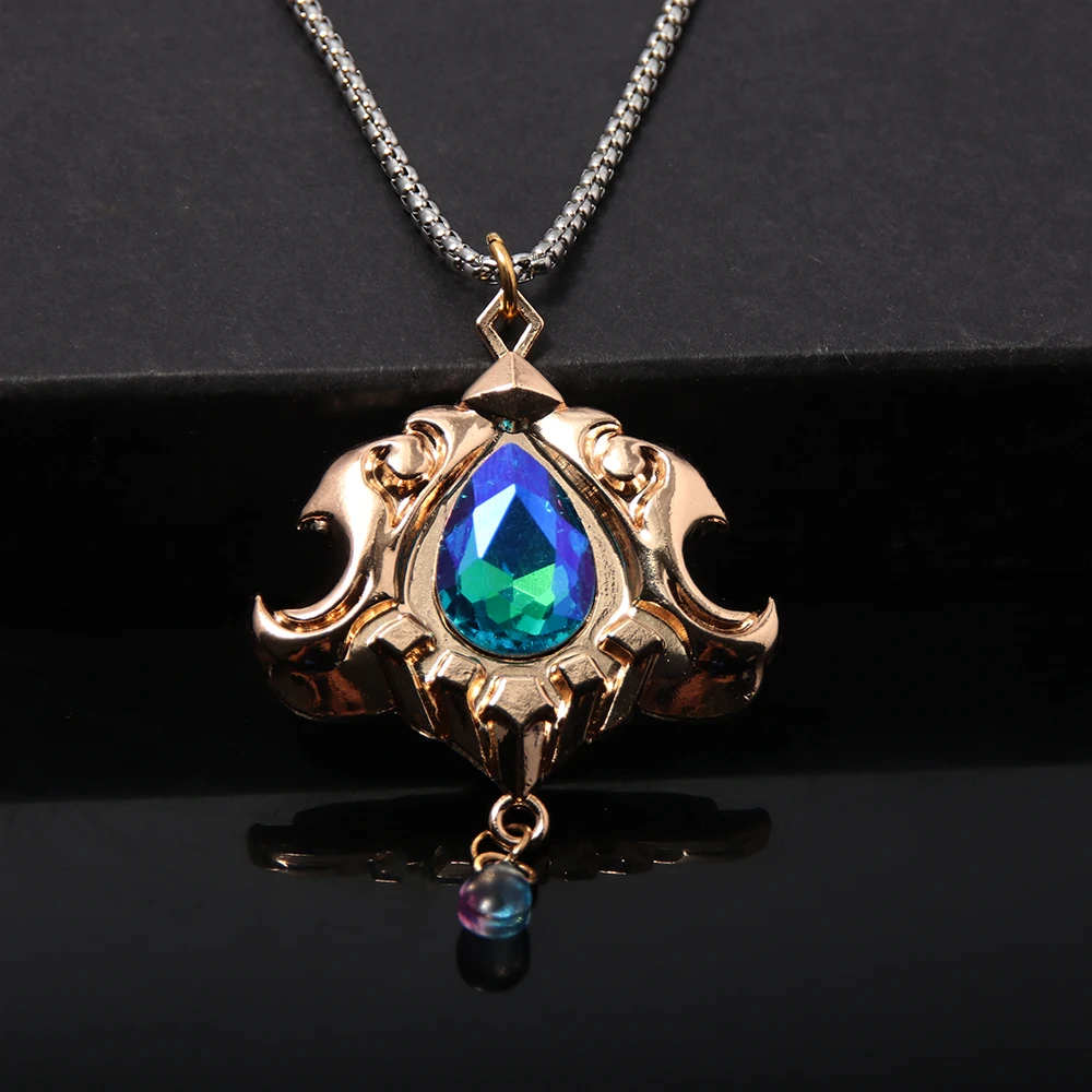 Set Accessoires Genshin Furina Focalors – Collier, Badge, Porte-clés En Alliage Bleu Cristal - 13