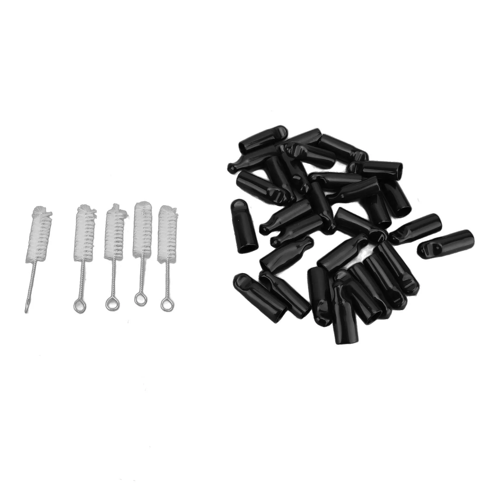 30Pcs Beer Tap Cover Rubber Draft Faucet Keg Cap with 5 Cleaning Brushes for Insulated Bucket