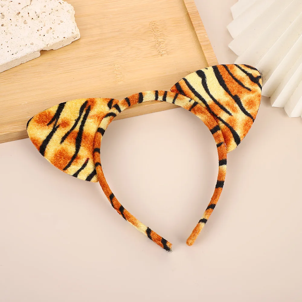 1pc Cat Ear Headband Leopard Print Animal Ears Hair Hoops Halloween Girls Women Party Festival Hair Clip Fashion Hairpin