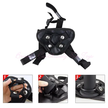 Strap On Big Dildo Harness Adjustable BDSM Bondage Pants Lesbian Strap-ons Bottom Female Anal Dildo Sex Toy For Gay Penis 3