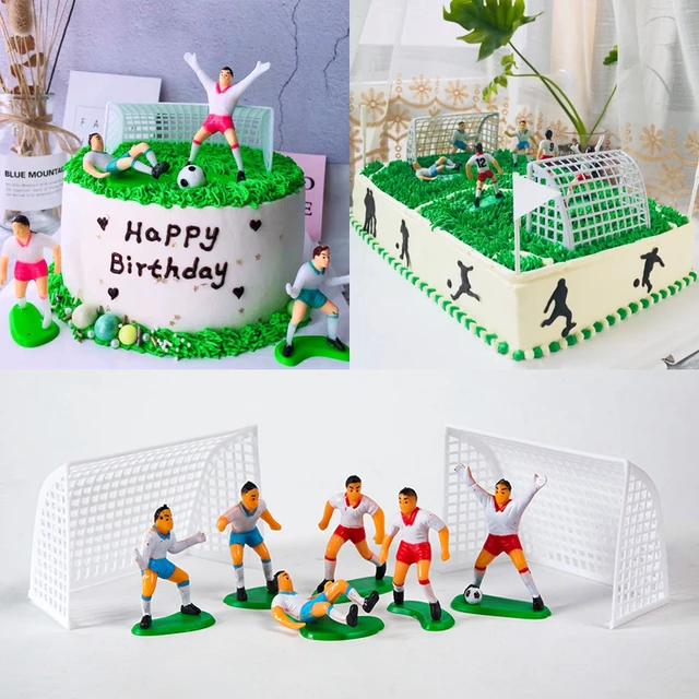 9 pçs/set Futebol Futebol Jogo de Bolo Topper Decorações do Bolo